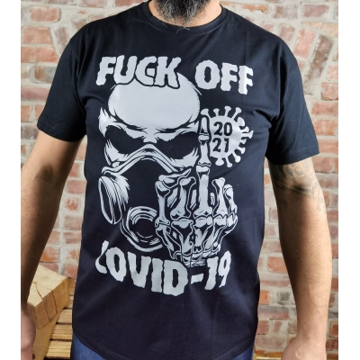 Fuck Off Covid-19 Koszulka Męska Pandemia 2020/2021